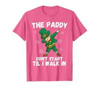 The Paddy Don't Start Til I Walk in - Funny St Patricks Day T-Shirt, Men, Pink Heather, Large