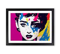 The Painted Woman Abstract Framed Wall Art Print A2 Black