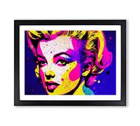 The Painted Woman Abstract Framed Wall Art Print A2 Black