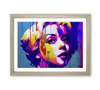 The Painted Woman Abstract Framed Wall Art Print A2 Oak