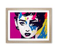 The Painted Woman Abstract Framed Wall Art Print A2 Oak