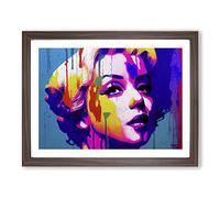 The Painted Woman Abstract Framed Wall Art Print A2 Walnut