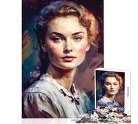 The Painterly Woman Jigsaw Puzzles 1000 Pieces for Adults Peaceful Calm Stress Relief Mindful Peaceful Leisure Game (50X75cm)