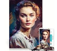 The Painterly Woman Jigsaw Puzzles 1000 Pieces for Adults Think Smart Toy Indoor Play Accurate Cut Lovely Gift (50x75cm)