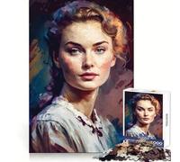 The Painterly Woman Jigsaw Puzzles 1000 Pieces for Adults Think Smart Toy Indoor Play Accurate Cut Lovely Gift (50x75cm)