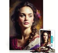 The Painterly Woman Jigsaw Puzzles for Adults 1000 Piece Memory Boost Cozy Time Pattern Assembly Santa Wish List (38x52cm)