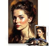 The Painterly Woman Jigsaw Puzzles for Teenagers 1000 Pieces Raise Memory Slow Enjoy Clean Edge (38x52cm)