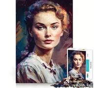 The Painterly Woman Puzzles for Adults 1000 Pieces Brain Challenge Toy Calm Mind Clear Cut Art Collection Piece (38x52cm)