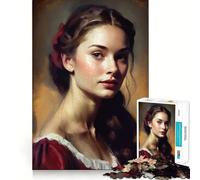 The Painterly Woman Teenagers 1000 Piece Jigsaw Puzzle Mind Exercise Toy Group Play Precision Cut Festival Gift (38x52cm)