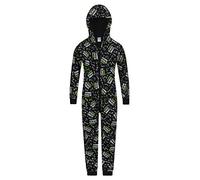 The Pajama Factory Boys Game Over All in One Game Controller Gaming Sleepsuit (11-12 Years) Black