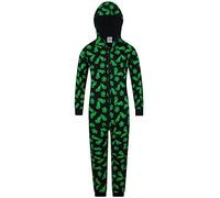 The Pajama Factory Football Boots and Ball Lounge Wear All In One 100% Cotton Sleepsuit (13 Years) Black