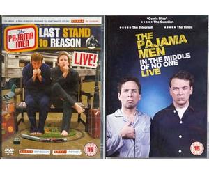 THE PAJAMA MEN 1-2 COMPLETE COLLECTION / 1. LAST STAND TO REASON - LIVE / 2. IN THE MIDDLE OF NO ONE LIVE = ULTIMATE 2x DVD UK SET
