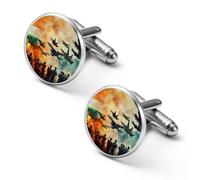 The Pakistan India Wars Mens Classic Cufflinks Custom Shirt Cuff Links Jewelry Accessories for Business Wedding 0.7" 0.8"