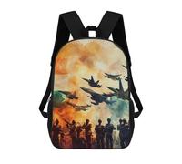 The Pakistan India Wars Printed 17 Inch Daypack Unisex Shoulder Backpacks Travel Laptop Backpack for Women Men