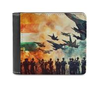The Pakistan India Wars Printed Wallets Bifold Wallet Change Cash Bag with Multiple Card Slots for Men And Women