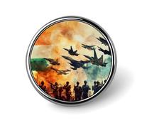 The Pakistan India Wars Round Brooch Pin Lapel Pins Tie Suit Dress Accessories Wedding Birthday for Men Women