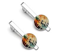 The Pakistan India Wars Tie Clips for Men Classic Necktie Tie Bar 2 Pack Clasp Clips Gifts for Anniversary Business