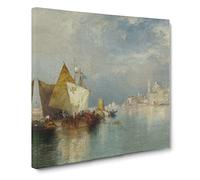 The Palace Of Cortez by Thomas Moran Canvas Print | Gallery Wrapped 30mm Frame Wall Art | 14x14 inches | Ready to Hang | Classic Cityscape Picture | Living Room Bedroom Lounge Office
