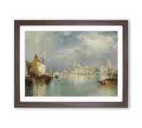 The Palace Of Cortez By Thomas Moran Classic Painting Framed Print | A2 Walnut Framed Wall Art | Ready to Hang | Classic Cityscape Picture | Living Room Bedroom Lounge Office