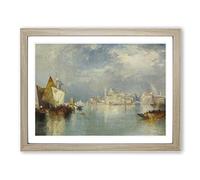 The Palace Of Cortez By Thomas Moran Classic Painting Framed Print | A4 Oak Framed Wall Art | Ready to Hang | Classic Cityscape Picture | Living Room Bedroom Lounge Office