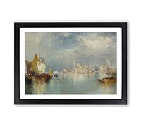 The Palace of Cortez by Thomas Moran Framed Print | A2 Black Framed Wall Art | Ready to Hang | Modern Cityscape Picture | Living Room Bedroom Lounge Office