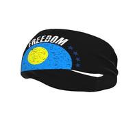 The Palau Flag and Freedom Headbands Men Women Non Slip Wicking Sports Sweatband for Gym Basketball Yoga Hairbands