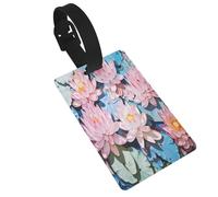 The Pale Lotus Flowers Durable Luggage Tagsâ€“Cruise Luggage Tag Holder, Travel Tags for Luggage, Easy to Identify, PVC Material