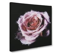 The Pale Purple Rose Canvas Print | Gallery Wrapped 30mm Frame Wall Art | 20x20 inches | Ready to Hang | Abstract Floral Picture | Living Room Bedroom Lounge Office