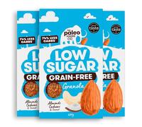 The Paleo Foods Co. Keto, No added sugar, Low Carb, Grain-Free Granola, Gluten Free, Diabetic Friendly, Vegan, Paleo, Healthy (Low Sugar, 3 x 285G Pack)