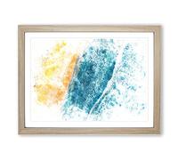 The Palm Coast In Florida Watercolour Modern Framed Print | A4 Oak Framed Wall Art | Ready to Hang | Modern Beach Picture | Living Room Bedroom Lounge Office