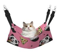 The Panda Is Eating Pizza Printed Pet Hammock - Sleeping Hammock For Cats, Rabbits, Ferrets, Puppies, Small Animals
