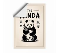 The Panda Japandi Unframed Wall Art Print A3 (42×29.7cm), Wall Decor for Living Room, Bedroom, Office & Home, Art Gift