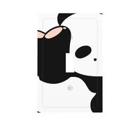 The Panda Rolling Modern Single-Gang Switch Wall Plate â€“ Premium Pc Material Decorative Cover with Full-Panel Printed Design, Easy Installation for Residential & Commercial Use