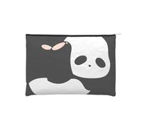 The Panda Rolling Portable Dupont Paper Toiletry Bag â€“ Lightweight Multi-Purpose Pencil & Cosmetic Bag with Full-Print Design for Travel, School & Daily Use