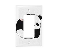 The Panda Rolling Premium Single-Gang Roman Frame Switch Plate â€“ Realistic Leather-Texture Finish, Durable Pc Material Wall Cover for Residential & Commercial Use (Includes Decorative Screws)