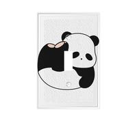 The Panda Rolling Premium Single-Gang Roman Frame Switch Plate â€“ Realistic Leather-Texture Finish, Durable Pc Material Wall Cover for Residential & Commercial Use (Includes Decorative Screws)