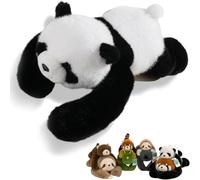 The Panda Weighted Animal,30/45/65 CM Weighted Plush Animals, Hugging Pillow for Anxiety Relief & Sleep Support,Sloth RedPanda Koala Dinosaur Brown Bear Stuffed Toys for Kids Adults (Panda, 30cm)