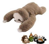 The Panda Weighted Animal,30/45/65 CM Weighted Plush Animals, Hugging Pillow for Anxiety Relief & Sleep Support,Sloth RedPanda Koala Dinosaur Brown Bear Stuffed Toys for Kids Adults (Sloth, 45cm)