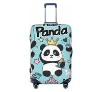 The Panda with The Crown Elastic Travel Luggage Cover Suitcase Protector, Print Suitcase Baggage Cover Anti-Scratch