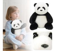 The Pandy - Emotional Healing on Demand, Pandy Ai Plush hug motion for Emotional Support, Mimics Natural Movements for Realistic Comfort, Ultra-Soft Emotional Support Stuffed Animal Toy (Black-B)