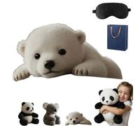 The Pandy - Emotional Healing on Demand, Pandy Emotional Support, Koaly Ai Plush, The Pandy Hug Motion with Ultra-Soft Fur, The Comfort Hug You Have (Polar bear,25CM)