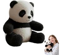 The Pandy - Emotional Healing On Demand, Realistic Panda Plush For Emotionals Support,Ultra-Soft Furs Hug-Like Design, Realistic Emotional Companion Toy For Soothing Sleep (Black-1pc)