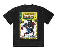 The Panther Comic Cover T Shirt Marvel Black L