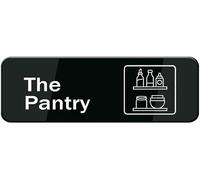 The Pantry Acrylic Sign 10x3 Inch Staff Entry Notice Plaque Self Adhesive For Home Office Hotel Motel Wall