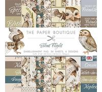 The Paper Boutique - Silent Flight - Embellishments Pad, Multicoloured, 8 x 8 inches, PB1776