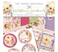 The Paper Boutique Wildflower Woodland - Paper Kit, 8"x8", Multicolor