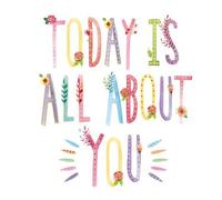 The Paper Gallery Greetings Card - Today is all about you