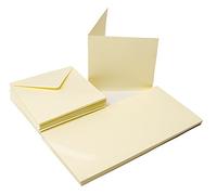 The Paper Palace 25 Cards & Envelopes 8 x 8, Ivory