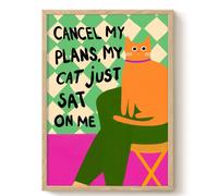 The Paper Tail Cancel My Plans Print | Size: A3 The Paper Tail Multicolor A3