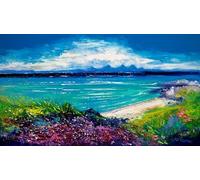 The Paps of Jura from Isle of Gigha by John Lowrie Morrison (Jolomo) Print Only - Medium 36cm x 20cm / Print Only - No Frame